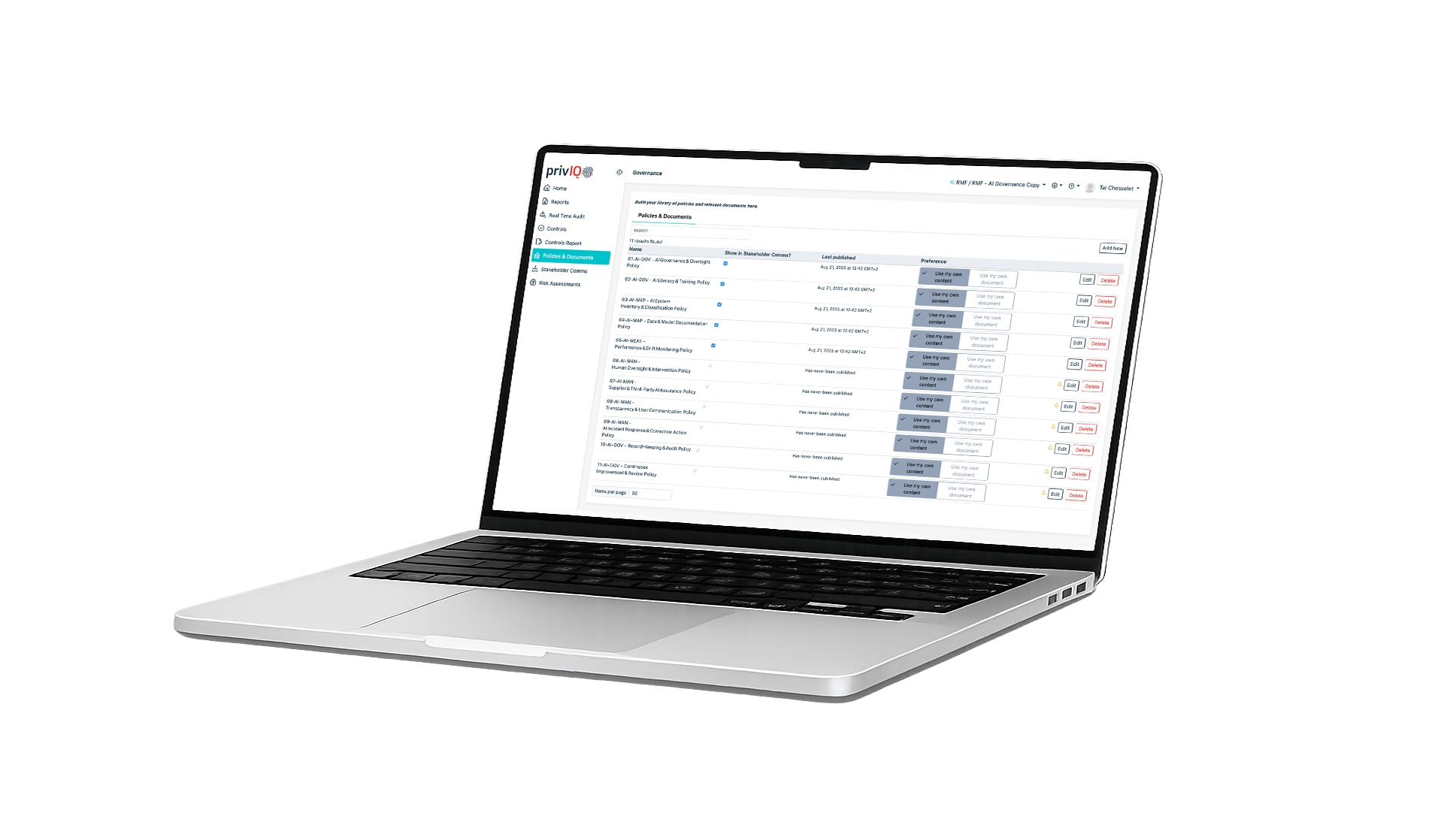 AI gov policies web