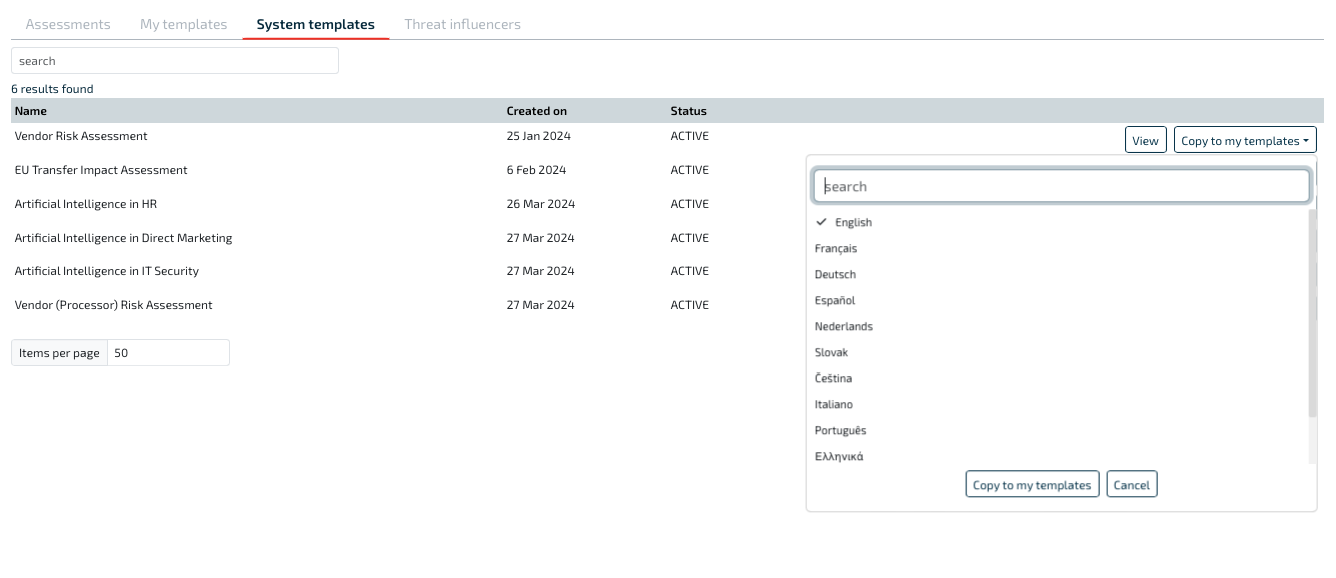 Risk Assessment System Template Risk Assessment System Template