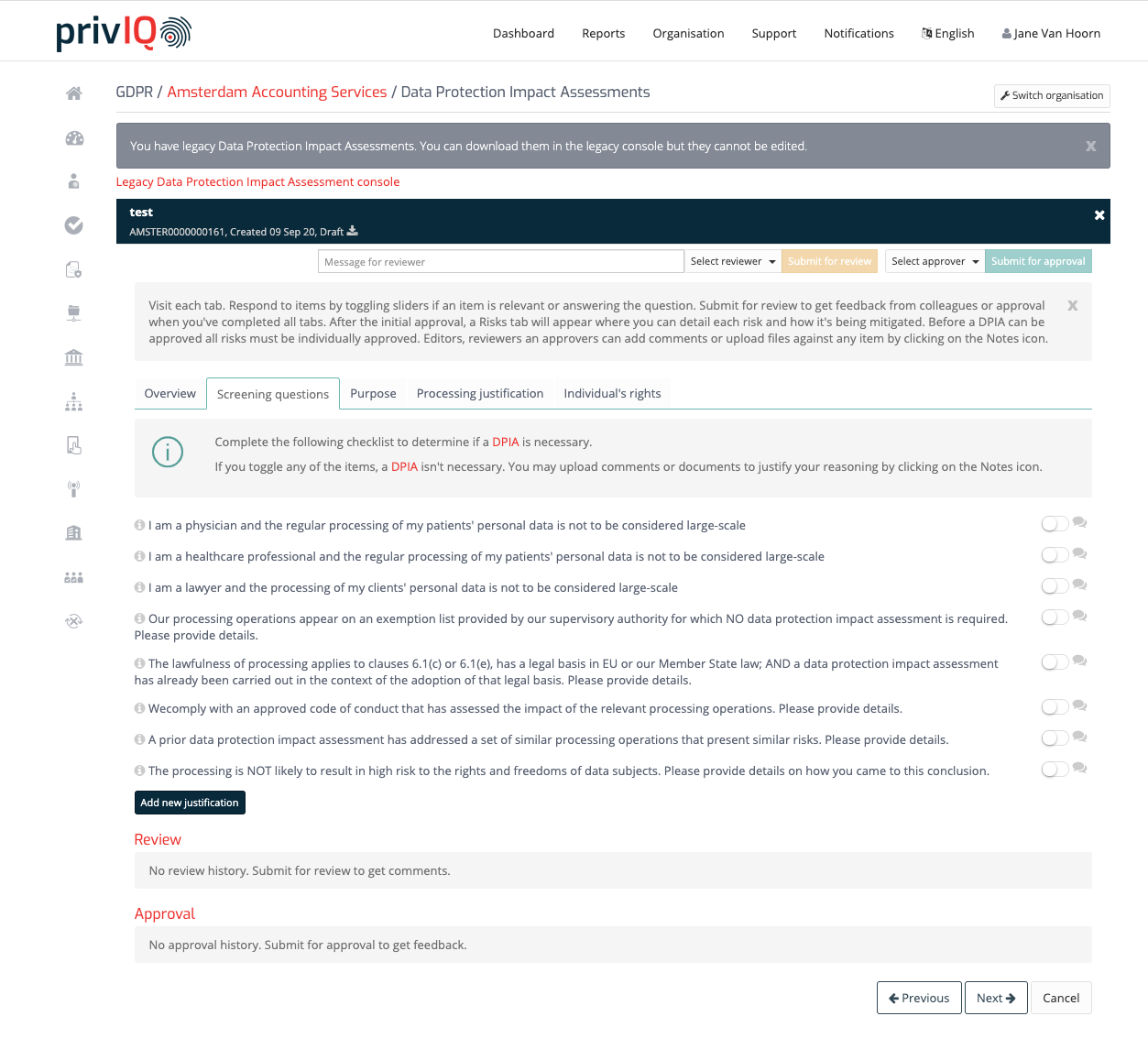 DPIA-screening DPIA-screening